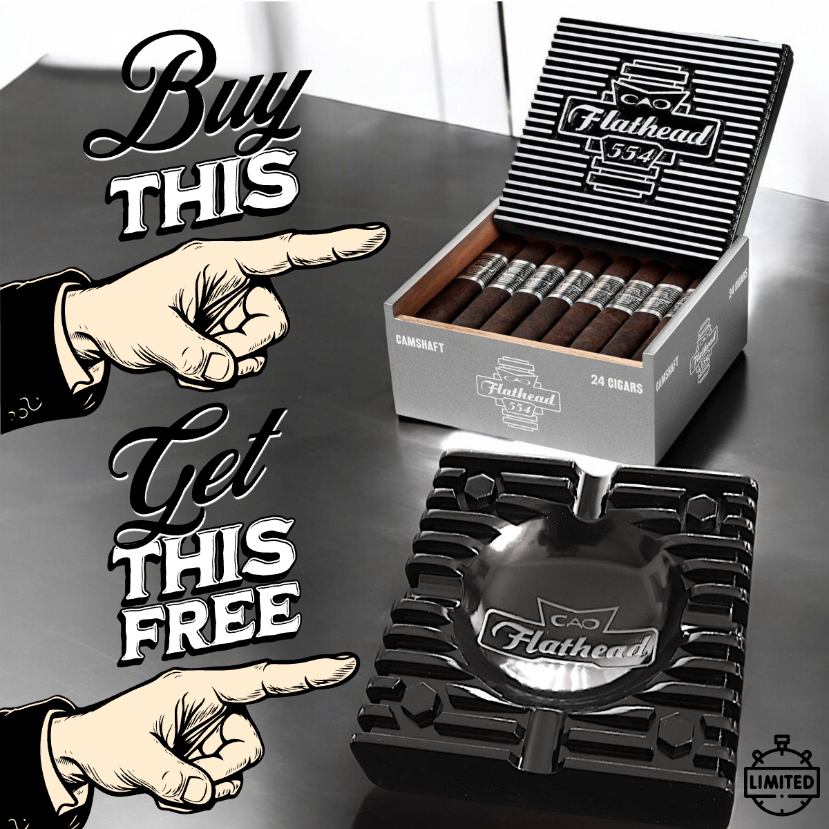 CAO Flathead V554 Camshaft Box of 24 Cigars