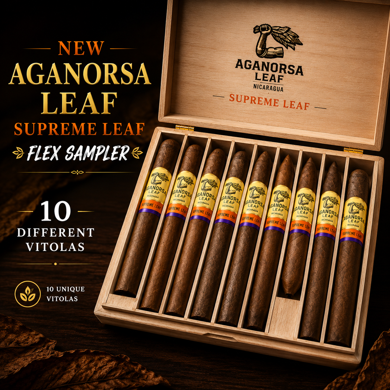 AGANORSA Leaf Supreme Leaf Flex Sampler – 10 Count Box