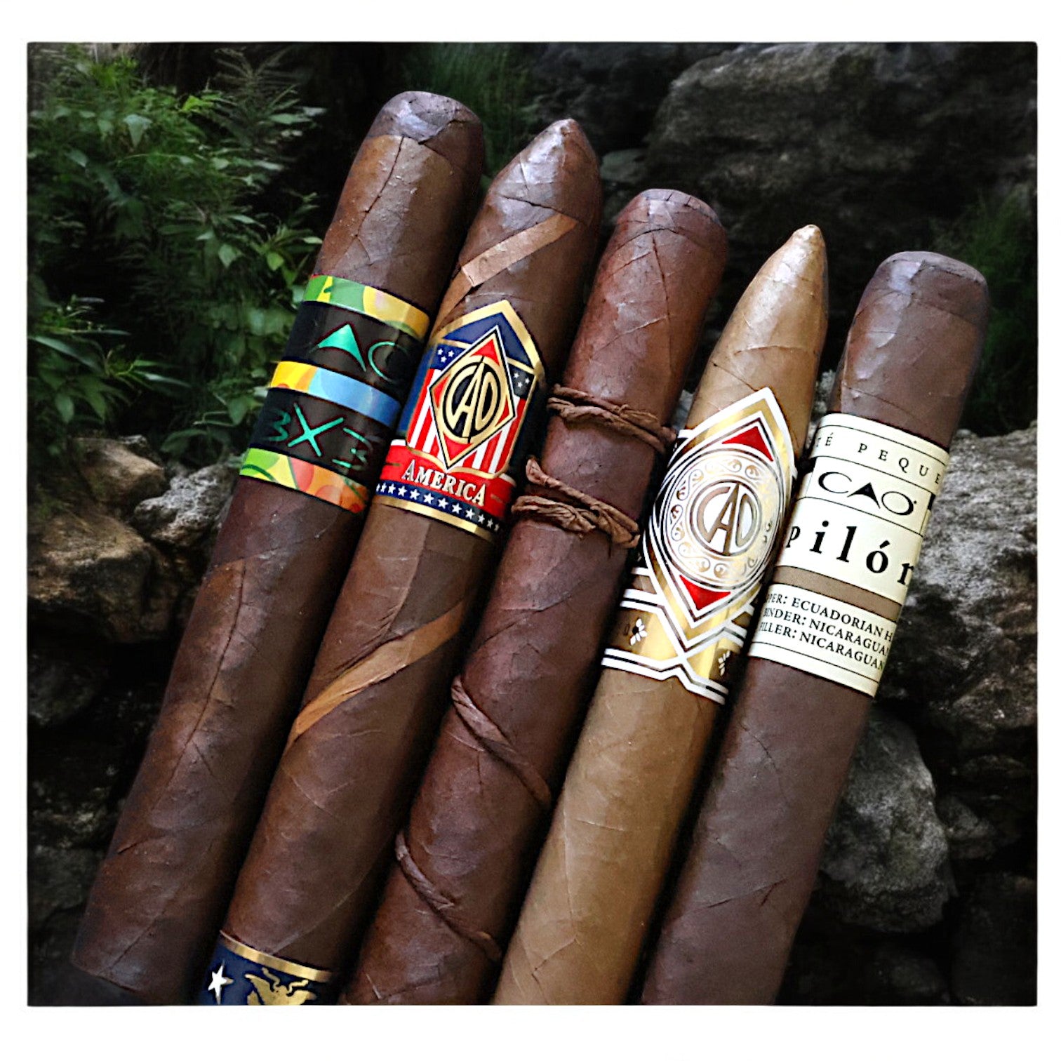 tobacco outpost CAO Sampler Vol. 2 5-Cigar Sampler and dual welt pockets for storage CAO Outpost Volume Two (Assorted