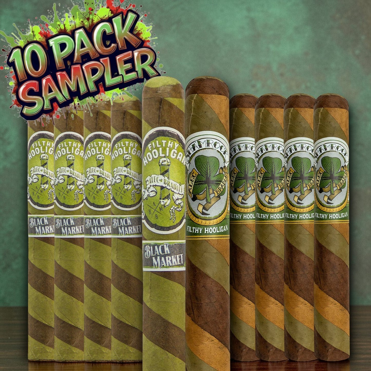 Filthy Hooligan & Shamrock Sampler 10 CIGARS