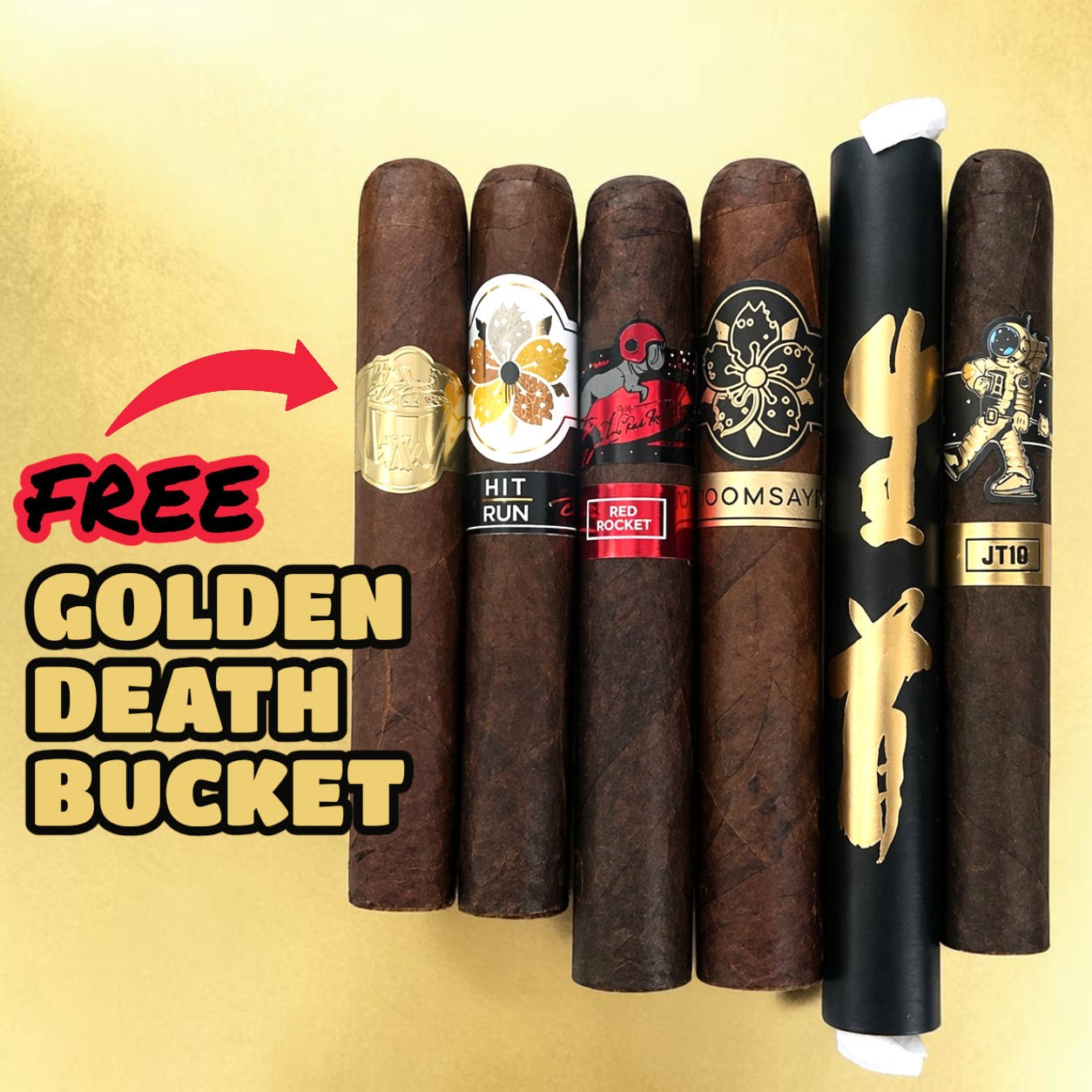 Room 101 Golden Ticket Sampler 6 Cigars Total 5-Pack + 1 Unobtainable Bonus