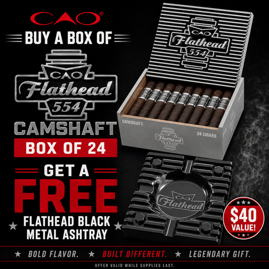 CAO Flathead V554 Camshaft Box of 24 + FREE ASHTRAY