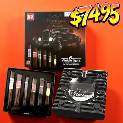 CAO FLATHEAD SAMPLER 6 PACK + FREE FLATHEAD METAL ASHTRAY