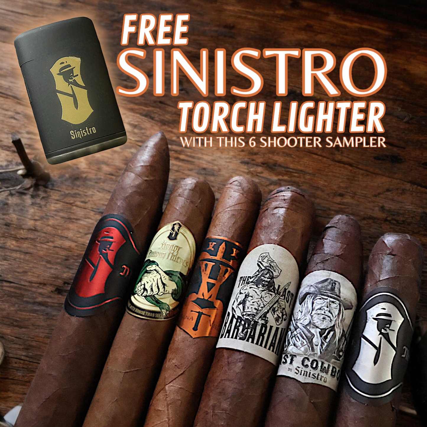 The Sinistro 6 Shooter Sampler Pack